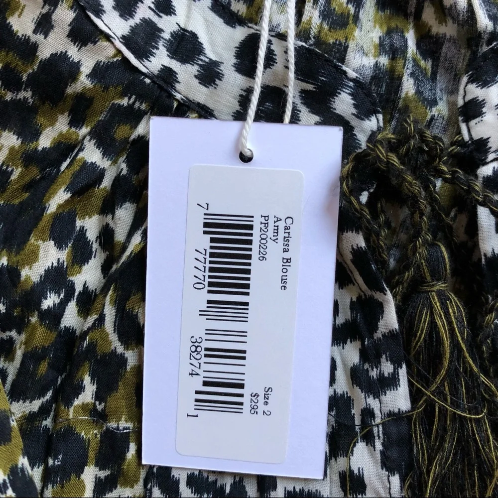 Ulla Johnson Blouse Ruffle Animal Print Carissa NWT US 2 - Picture 12 of 13